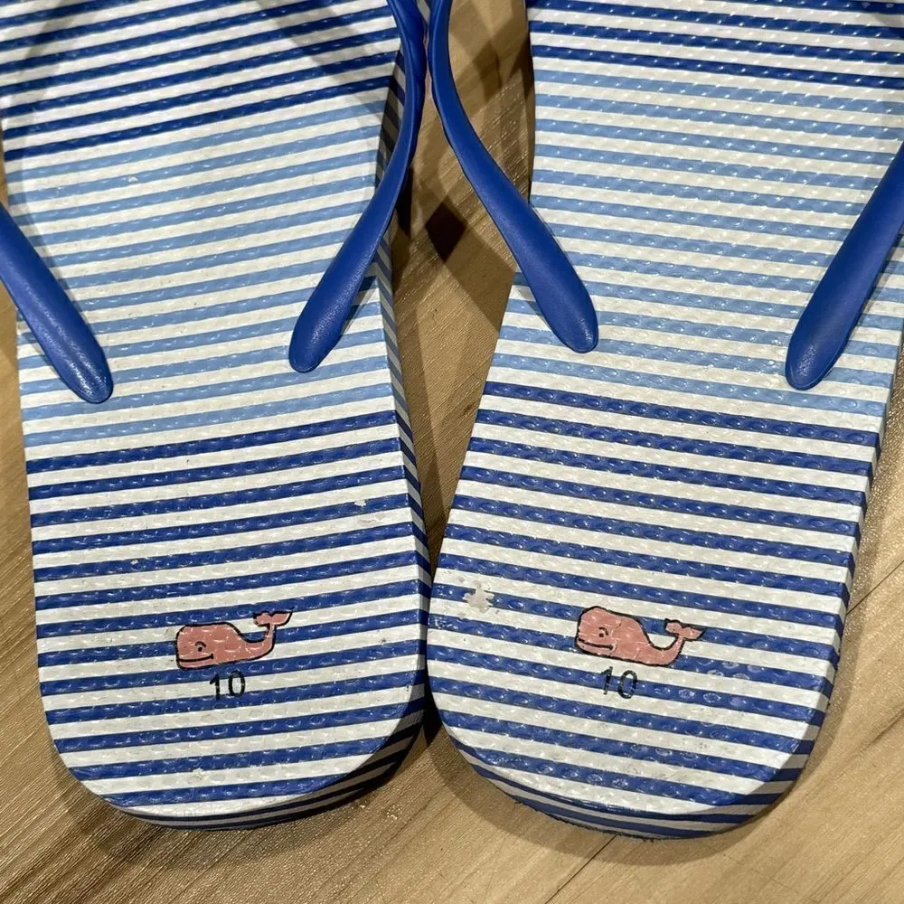 Vineyard Vines Striped Flip Flops Women’s 10 - Image 2