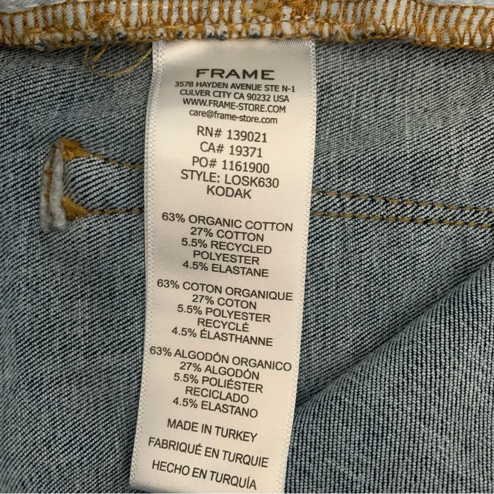 Frame Le One Skinny High Rise Kodak Wash Jeans Size 2 - Image 12