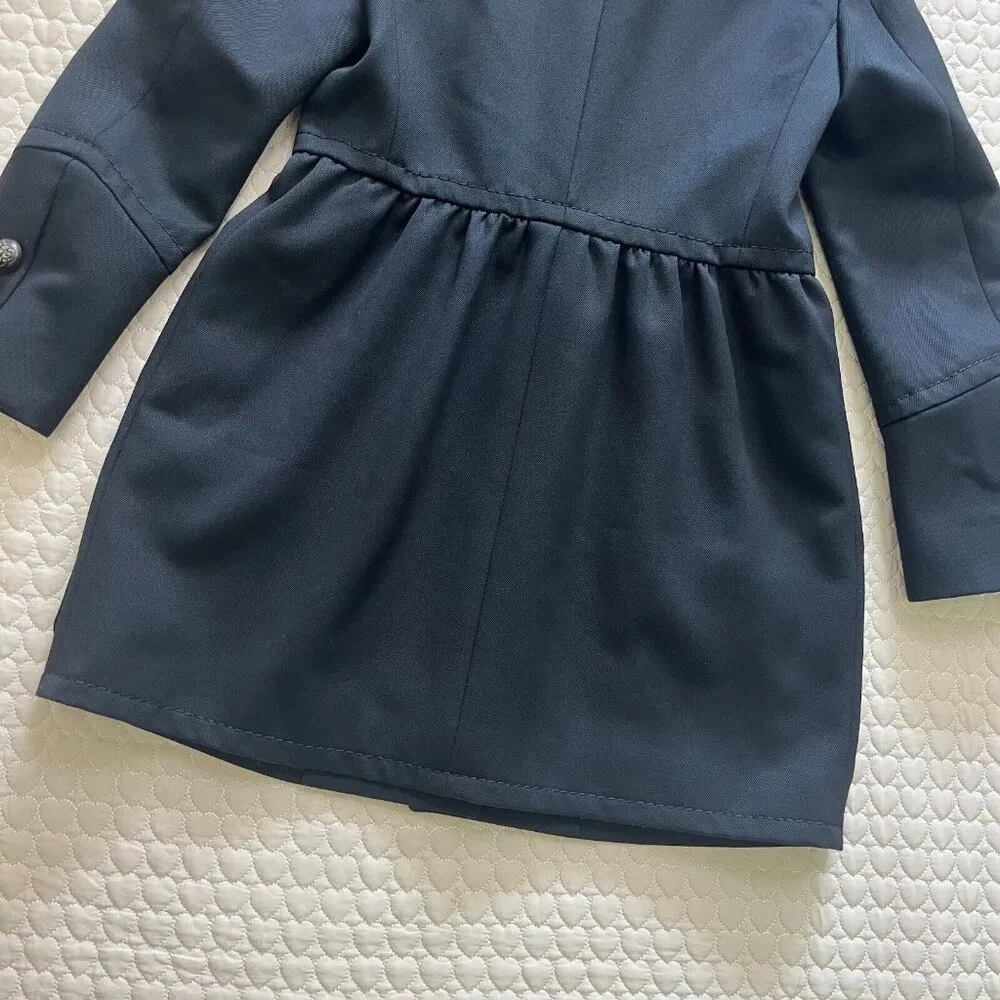 Moschino Womens Black Wool blend Front Button Peacoat Size 40 - Image 13