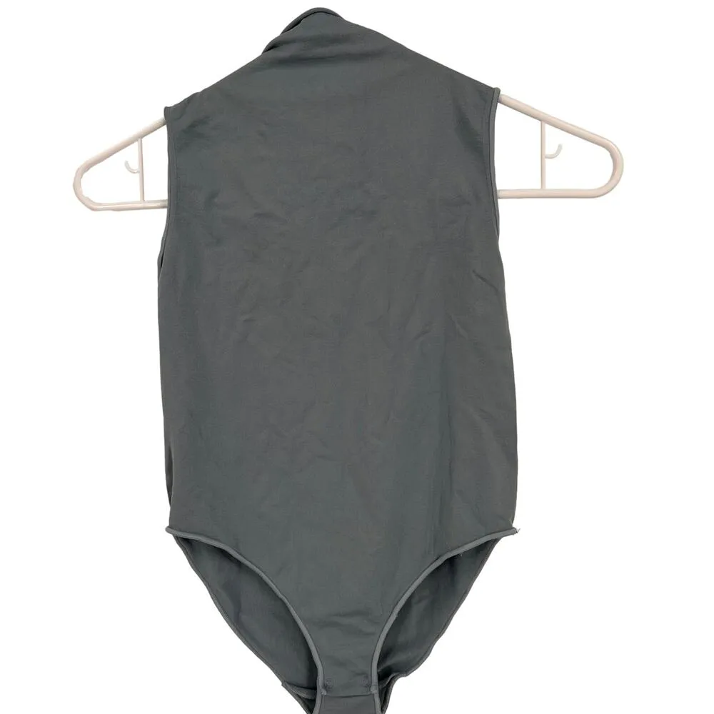 Skims Essentials Mock Neck Bodysuit in Arctic Blue Size XXS / XS - Image 4