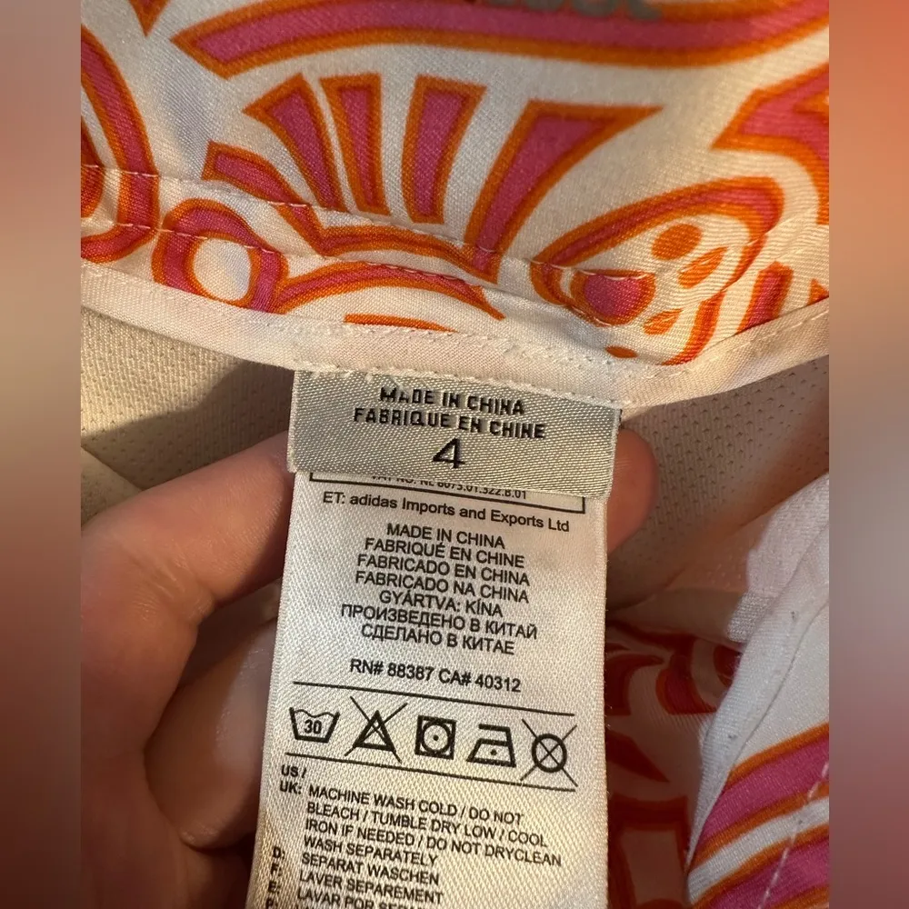 2/$15 Adidas Orange and White Golf Skirt - Image 3