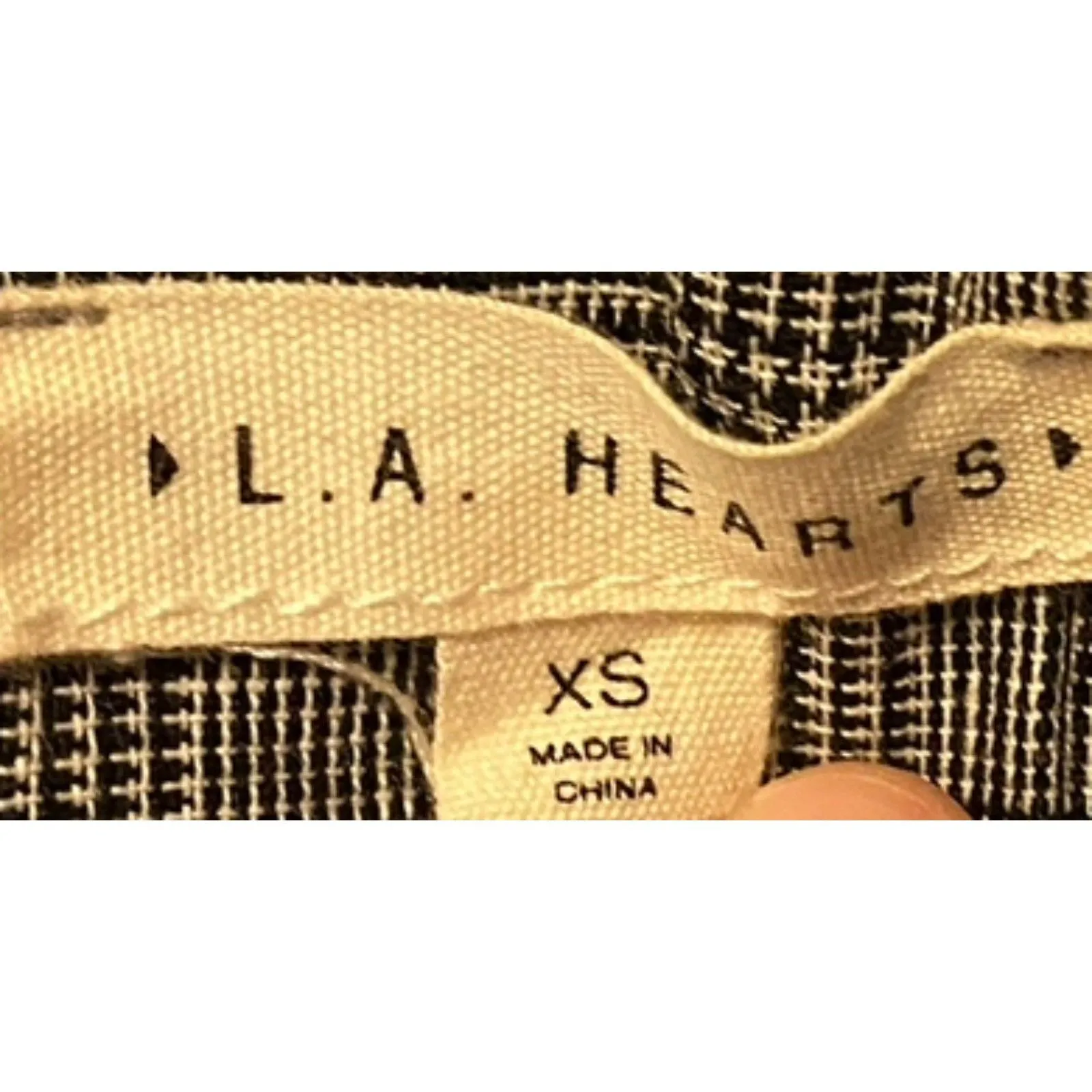 L.A. Hearts Women’s Grey and White Plaid Lightweight Skirt Sz XS - Image 2