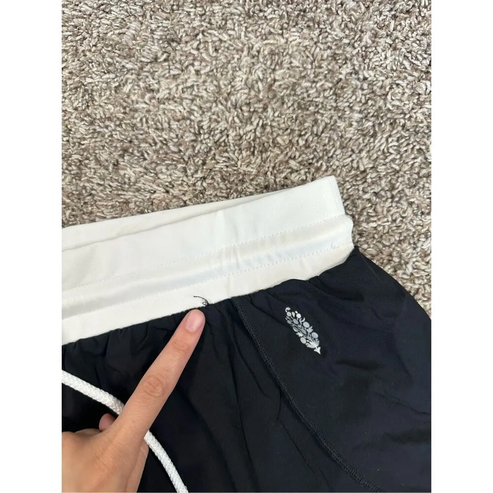 free people movement Day Dream 2-In-1 Shorts flowy athletic shorts black/white S - Image 6