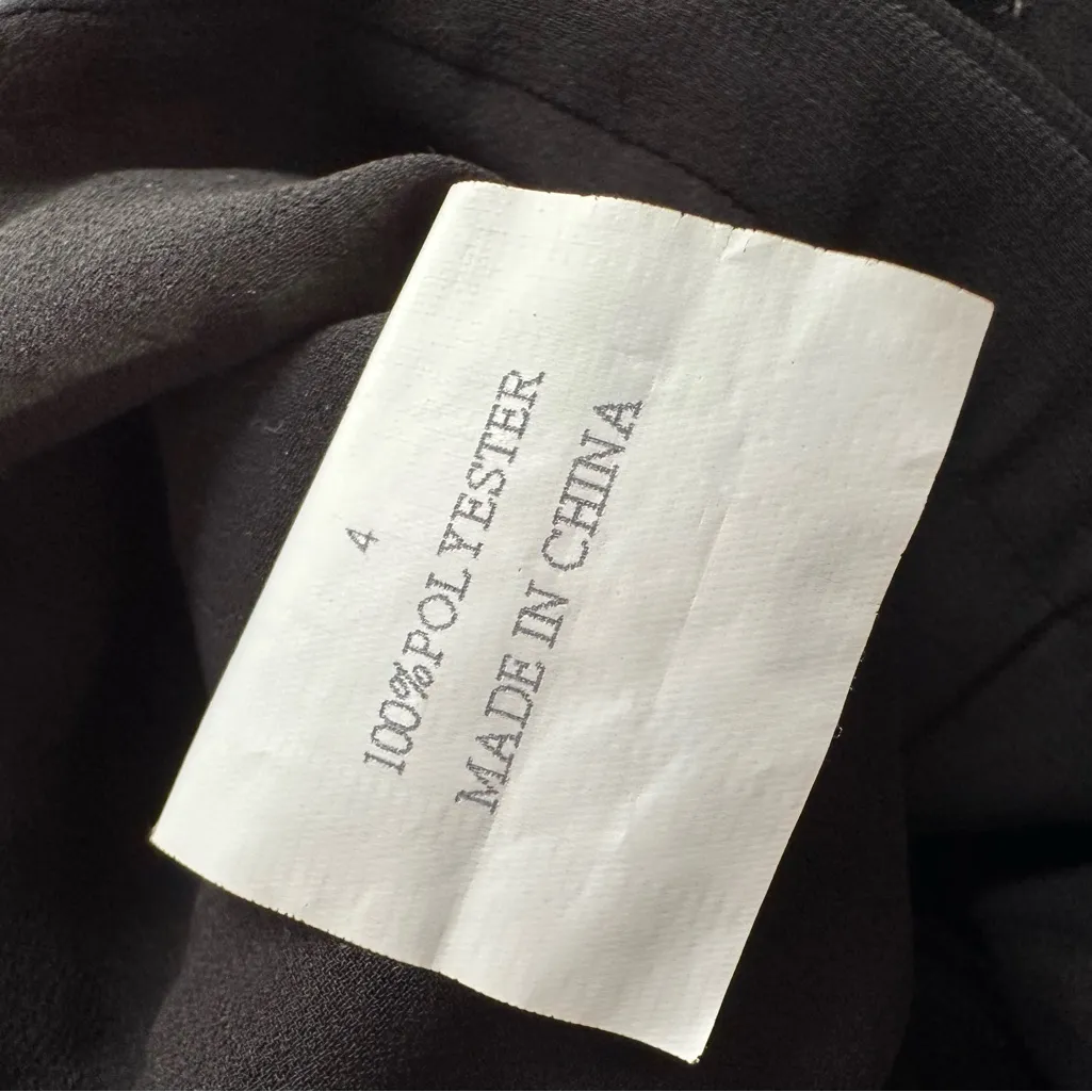 Juicy Couture Black Floral Jumpsuit Ladybugs Sample Rare Wide Leg Dark Fall - Image 9