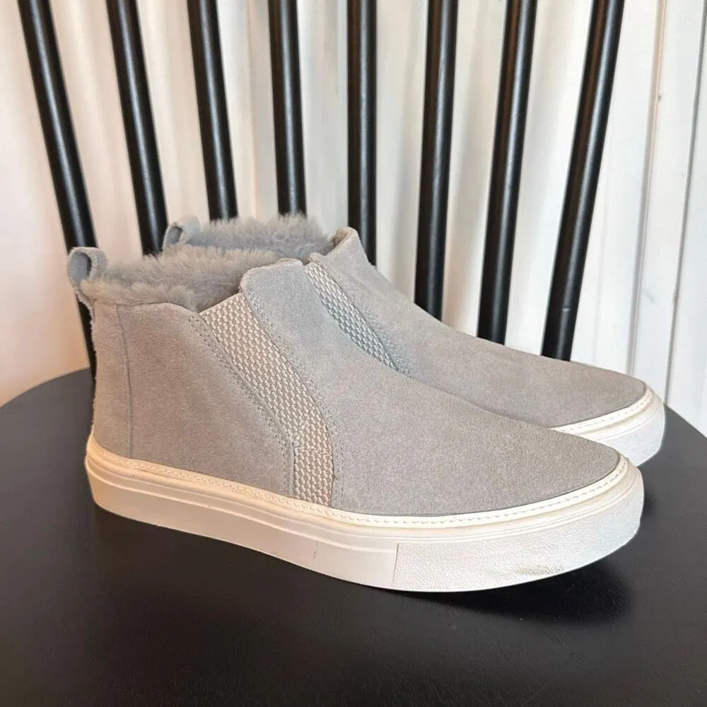 Tom’s Bryce leather grey faux fur lined sneaker bootie size 6 - Image 4