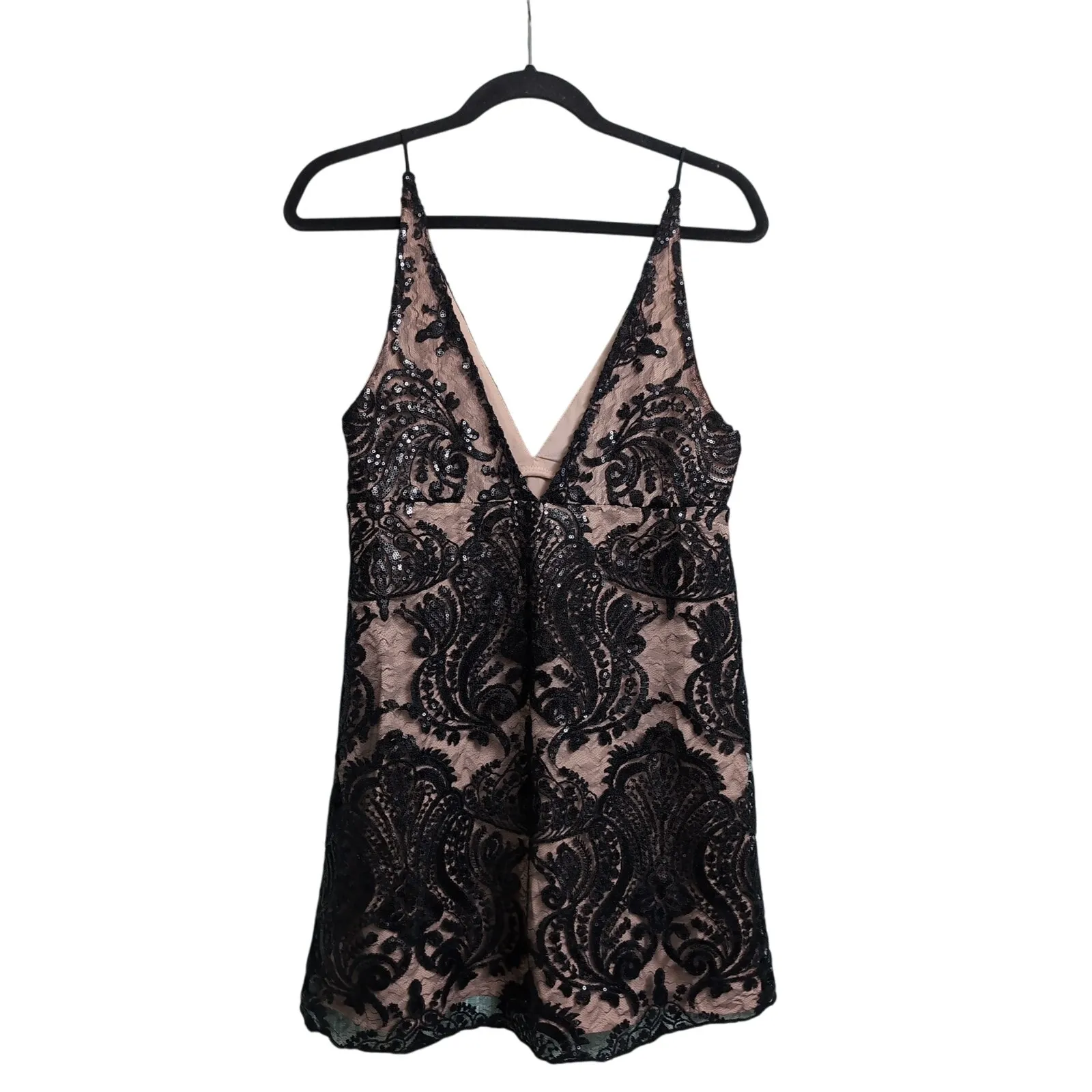 Free People Night Shimmer Mini Dress in Black Size 4 - Image 5