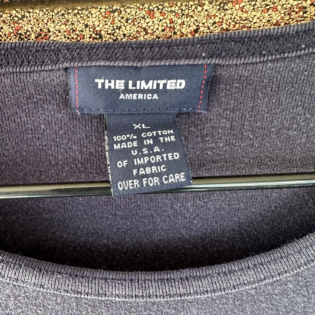 The Limited America Navy Short Sleeve Tee – 100% Cotton – Made in USA – XL - Image 2