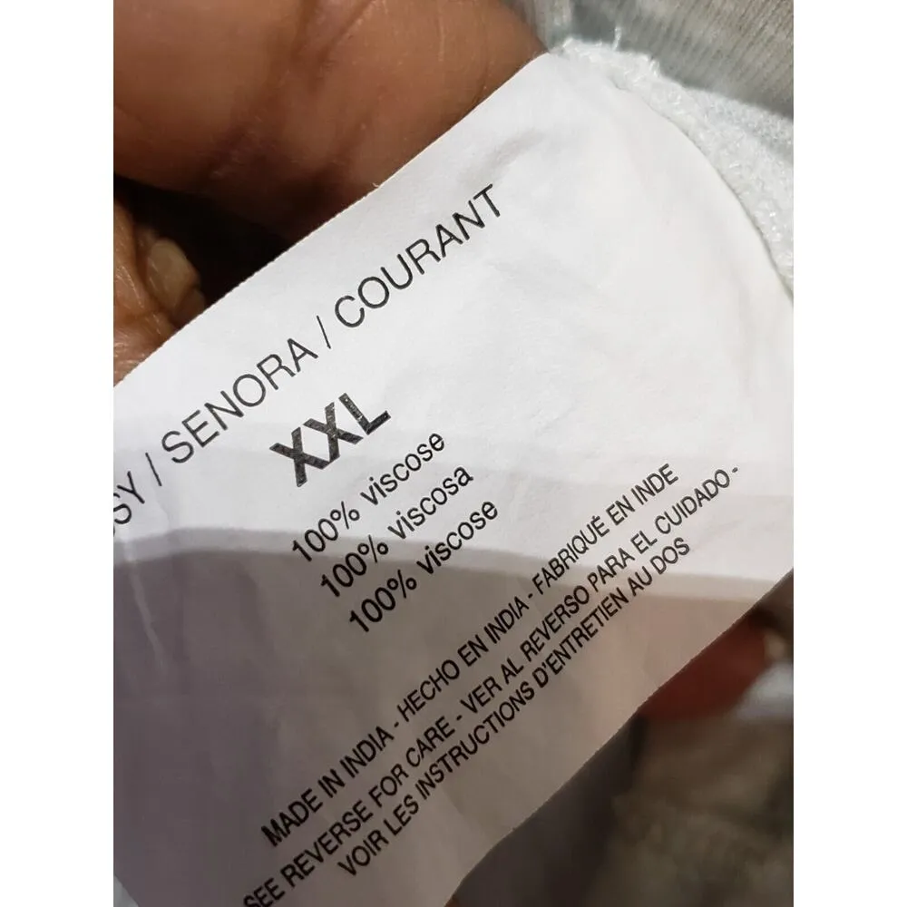 Bandolino Women's Gray Solid 100% Viscose Scoop Neck Long Sleeve Top Blouse XXL - Image 10