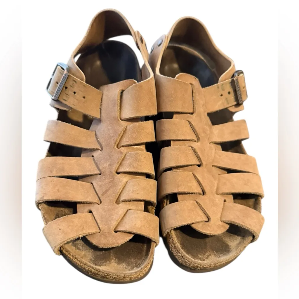 Birkenstock Papillio Phoenix fisherman leather cork 36 narrow snap buckle sandal Brown Size 5 - Image 3