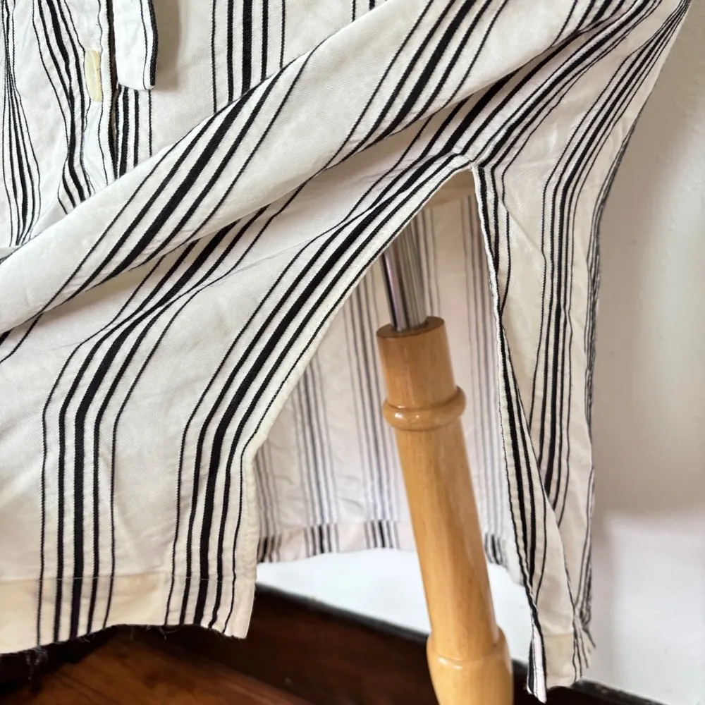 Anthropologie Black and White Sleeveless Polo Collar Midi Dress - Image 11