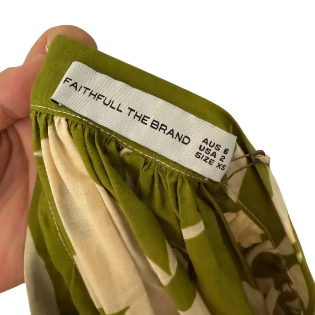 NWT Faithfull The Brand Lumina Skirt Green Termini Floral Maxi Skirt - XS - Image 4