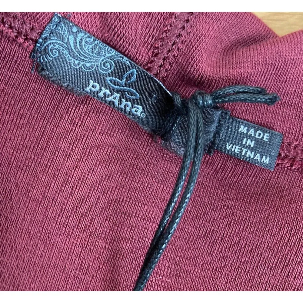 prAna Anillio Active Wear Top Womens Lg Maroon Terry Cloth Sleeveless Yoga - Image 7
