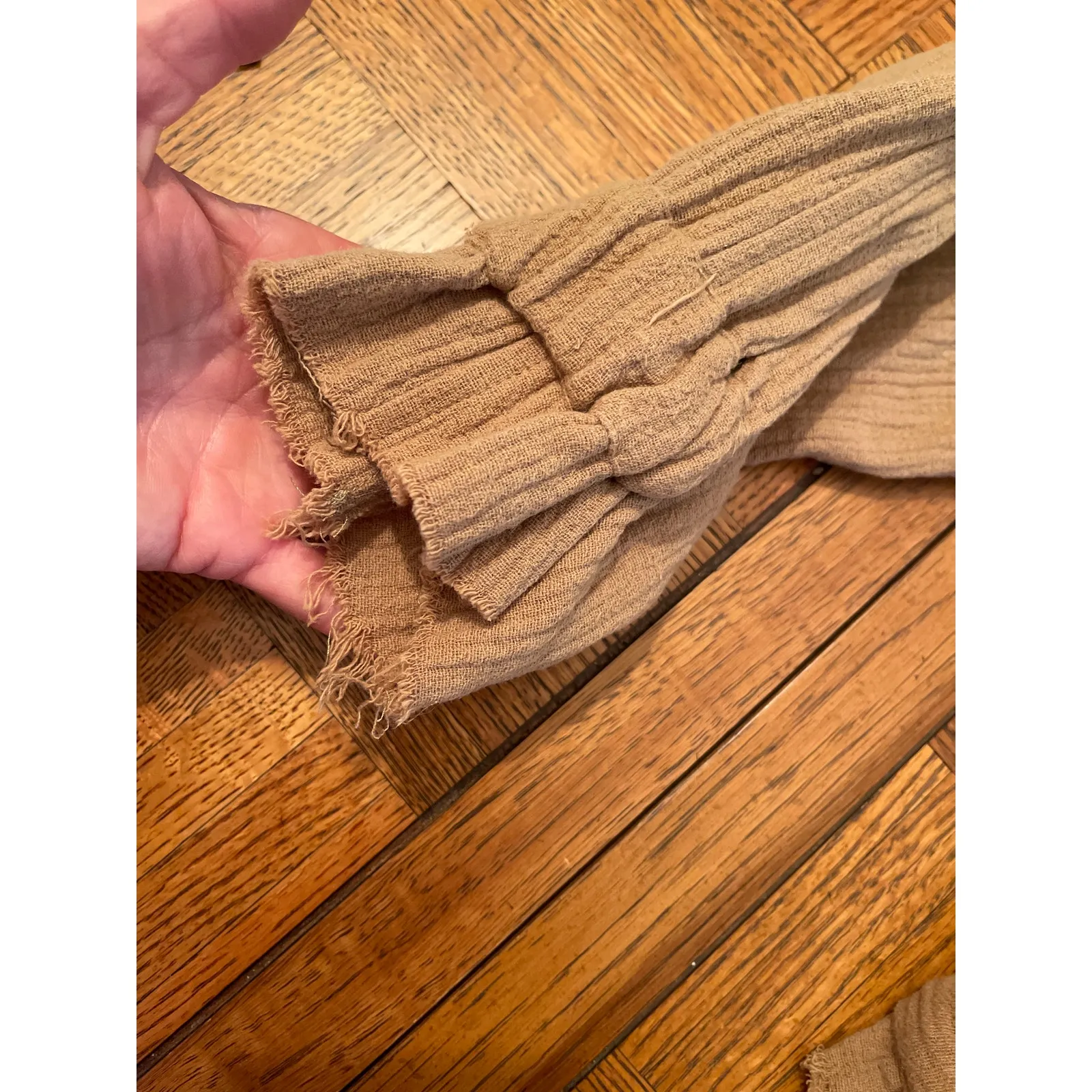 BlankNYC Cotton Voile Gauze raw edge Bomber Jacket small - Image 3