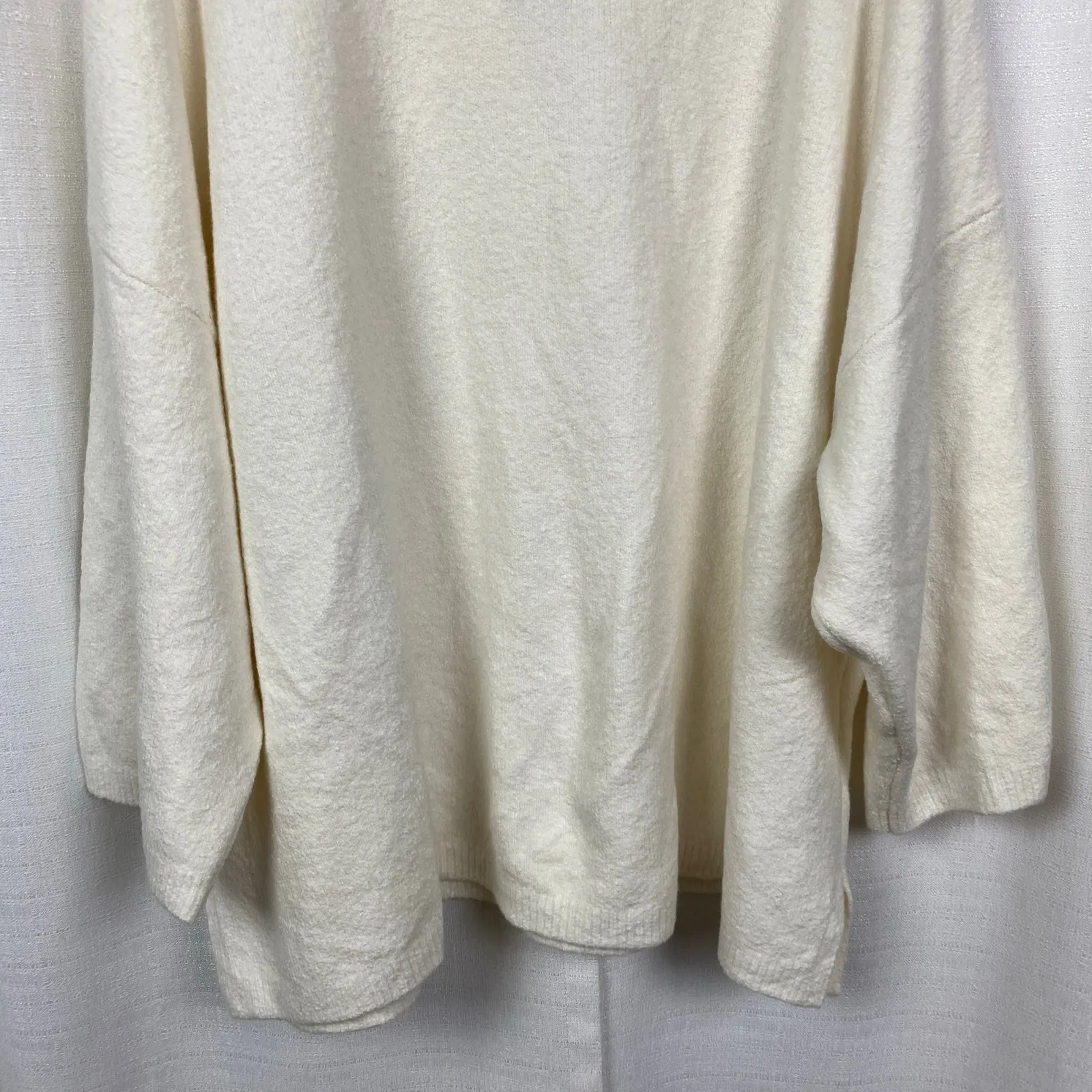 J.Jill Sleep White Cream Boucle Sweater Knit Short Sleeve Top Sz.3X - Image 9