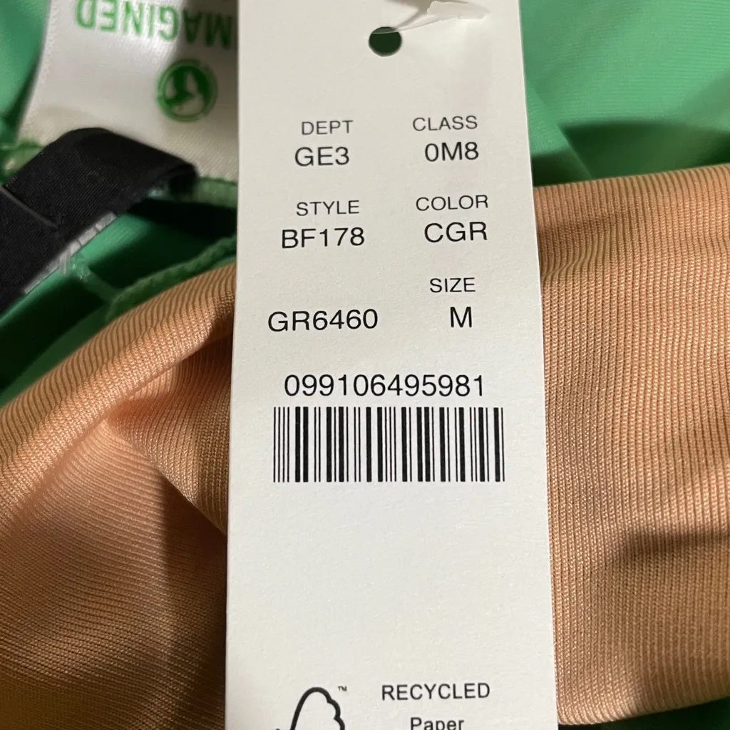 J Crew High Rise Bikini Swim Bottom Green M (8-10) NWT Lined UPF Protect - Image 3