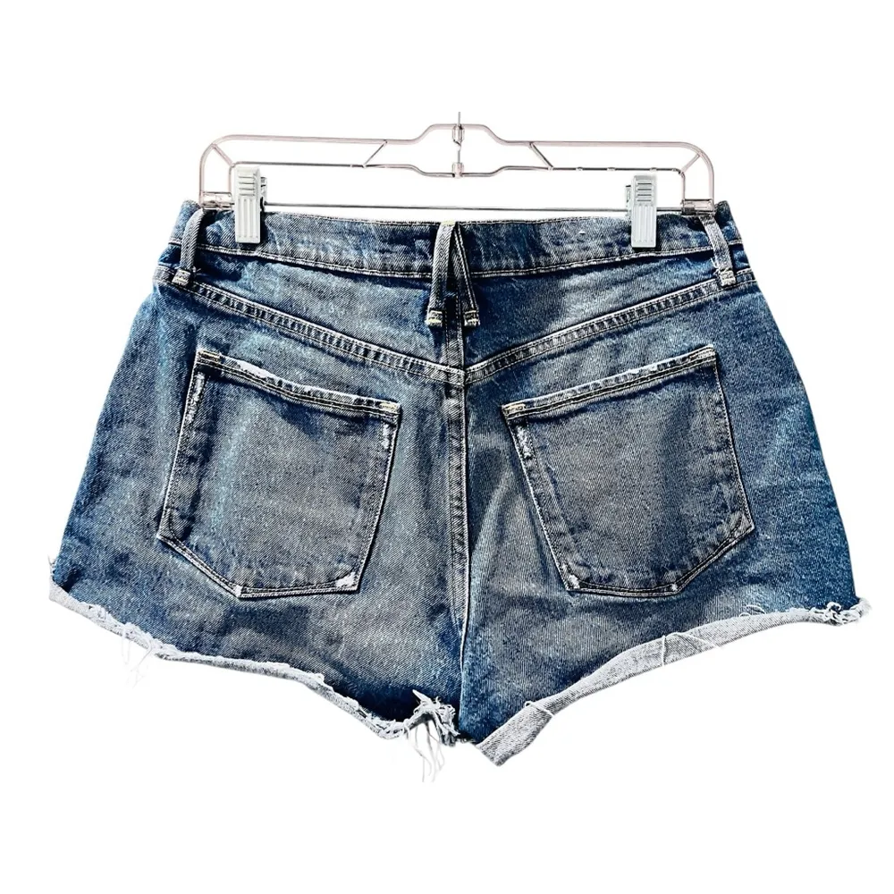 Good American Blue Denim Cutoff Jean Shorts Size 6/28 Cotton Casual Women's - Image 4