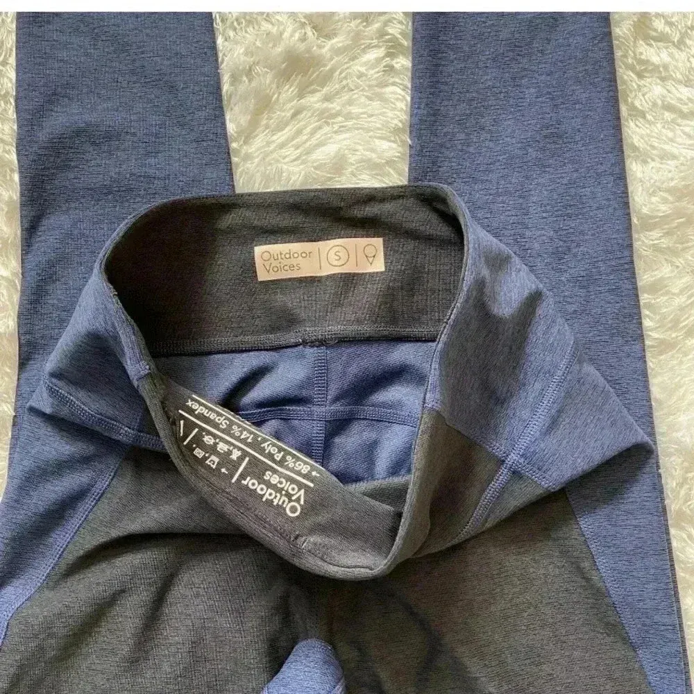 Outdoor Voices Two Tone Leggings Blue Blank - Image 5