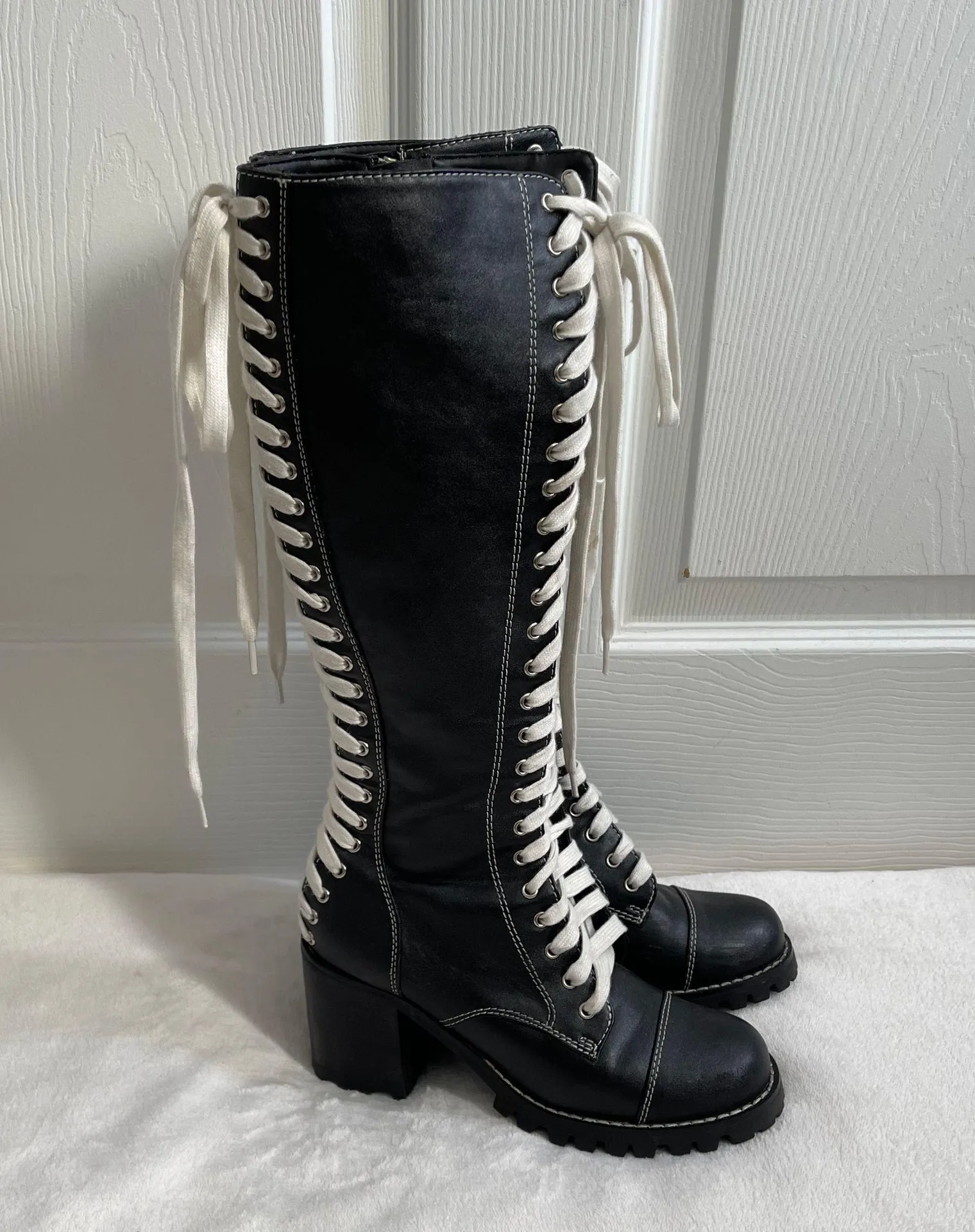 Current Mood lace up block heel boots - Image 3