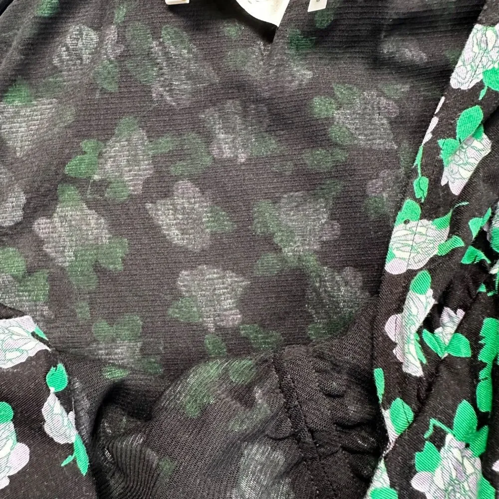 NWT DVF Leia Off-the-Shoulder Dot Blossom Mesh Stretch Ruched Midi Dress Sz XL - Image 14