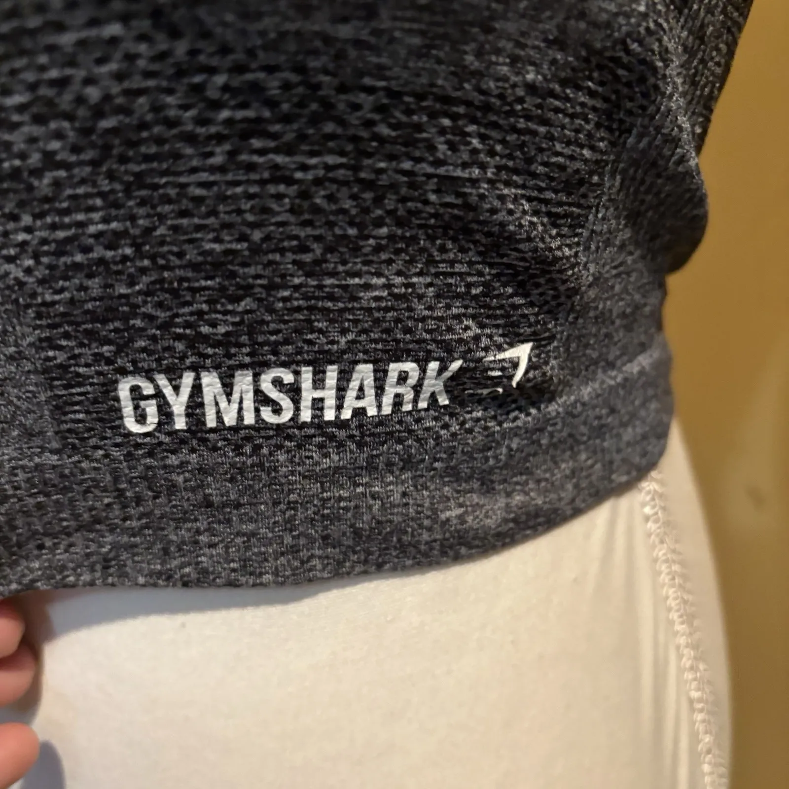 Gymshark Shirt Womens Medium‎ Gray Seamless Crop Top Neutral Workout Athleisure - Image 4