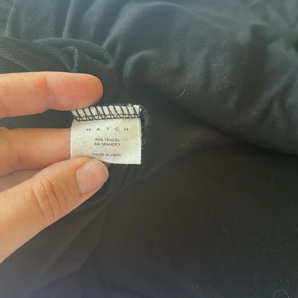 Hatch The Visitor Dress Maternity Black Midi Long Sleeve Stretch One Size Petite - Image 11