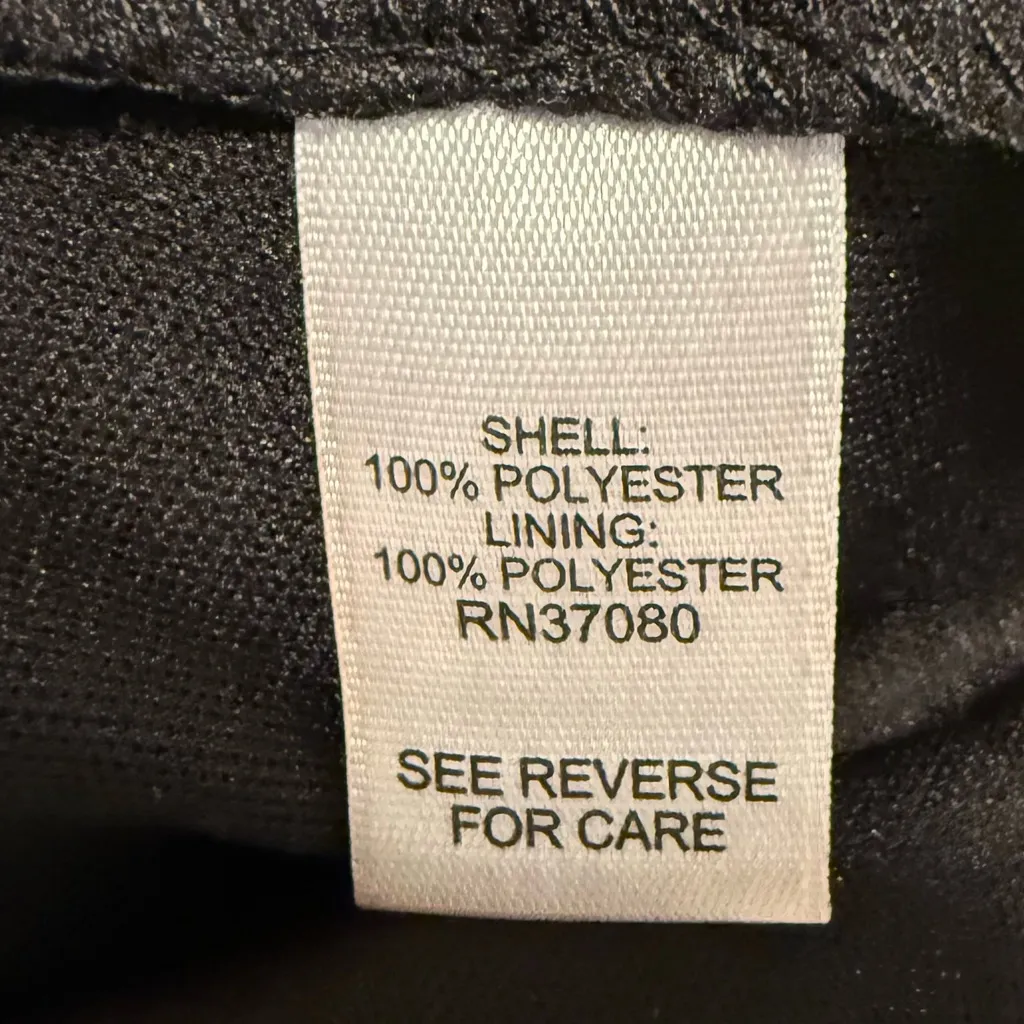 Cato Long Sleeve Peasant Boho Blouse Top Metal Tie Front Detail Black Size Large - Image 6