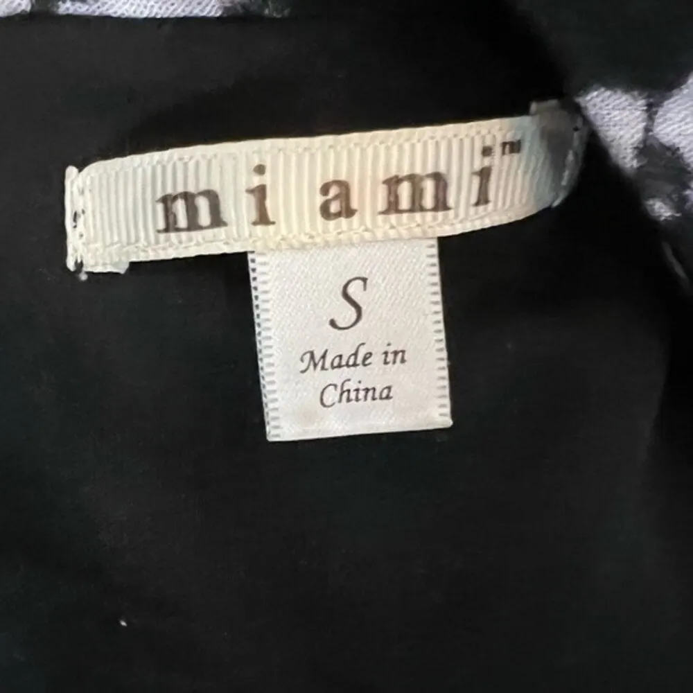 Francescas Miami black and white lightning tie dye shift dress size small - Image 5