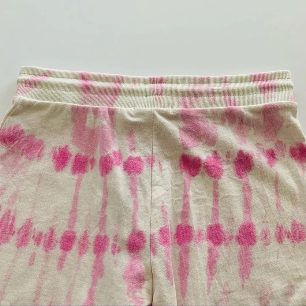 Threads 4 Thought Ivory and Pink Watercolor Tie Dye Pull On Shorts Small - Image 8