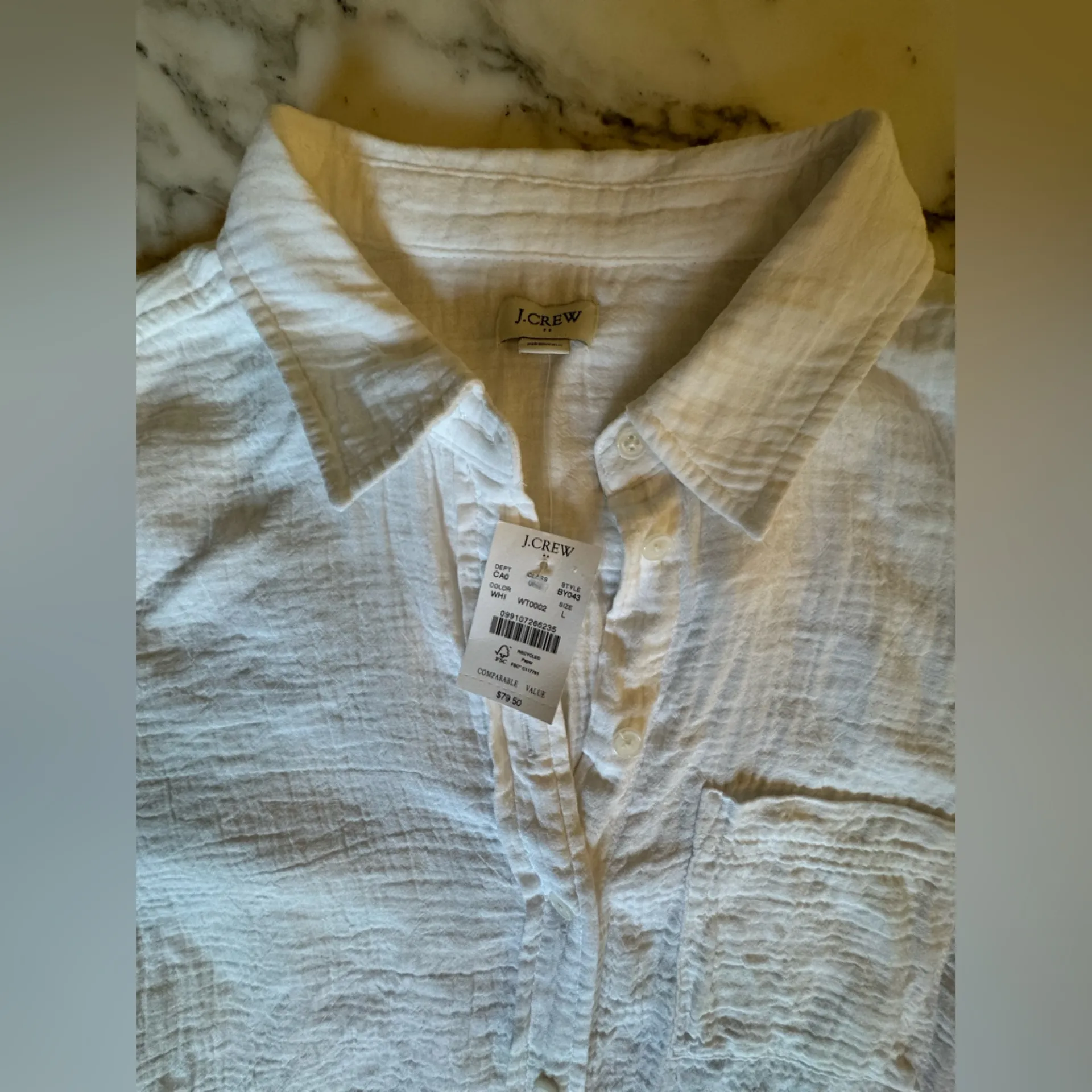 NWT J Crew Factory Gauze Button - Image 11