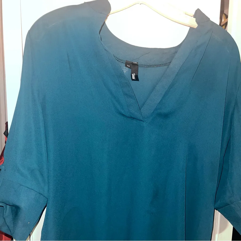 Teal shirt dress size M Blue Size M - Image 4