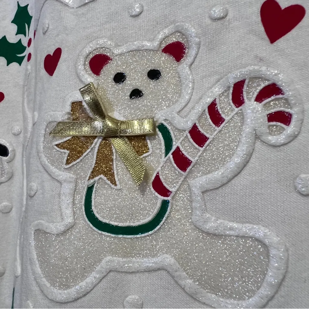 VINTAGE DEADSTOCK CHRISTMAS SANTA SNOWMAN SINGLE STITCH ONE SIZE SHIRT USA :J03: - Image 3