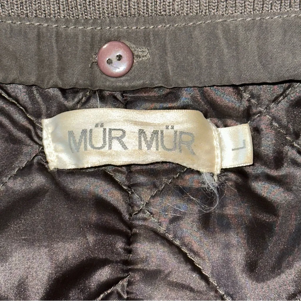 Mur Mur Women’s Size L Khaki Brown Barn Utility Quilted Zip Up Jacket Size L - Image 6