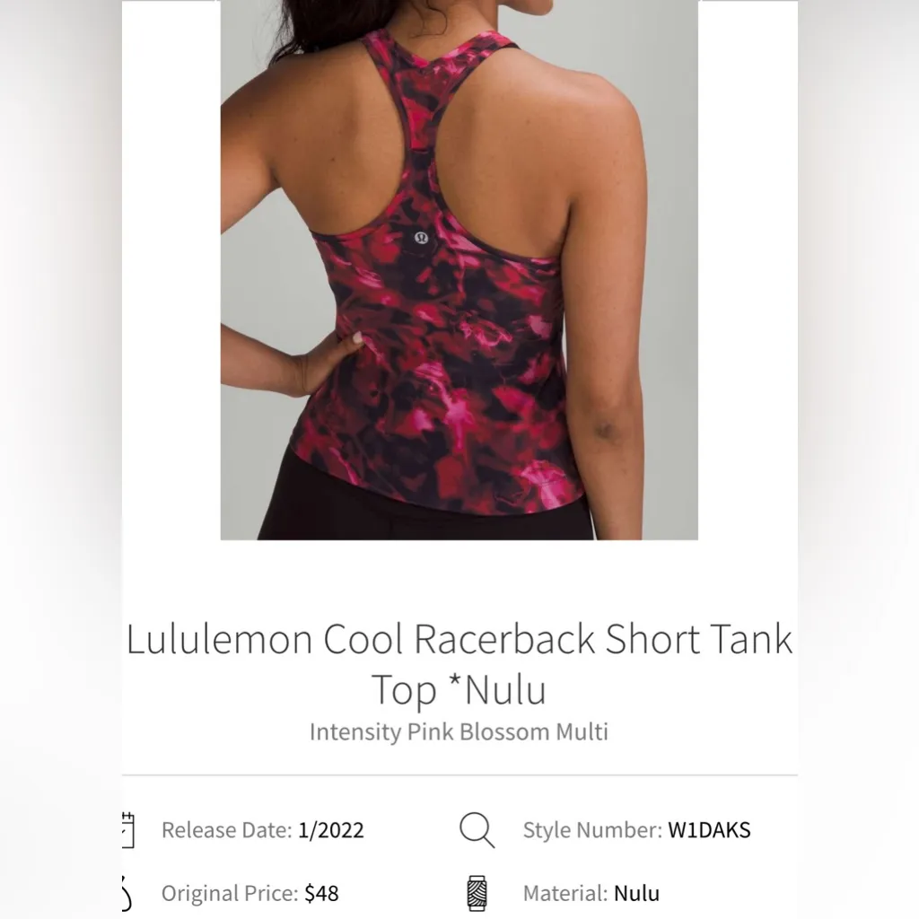 Lululemon Cool Racerback Short Tank Top *Nulu - Image 2