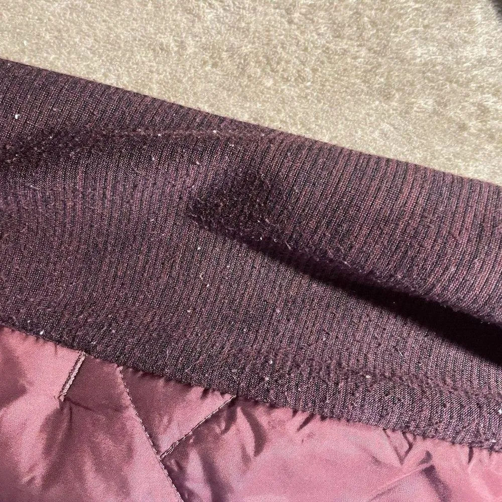 Columbia Jacket Womens Size Medium Purple Stretch Quilted Burgundy Coat - Image 6