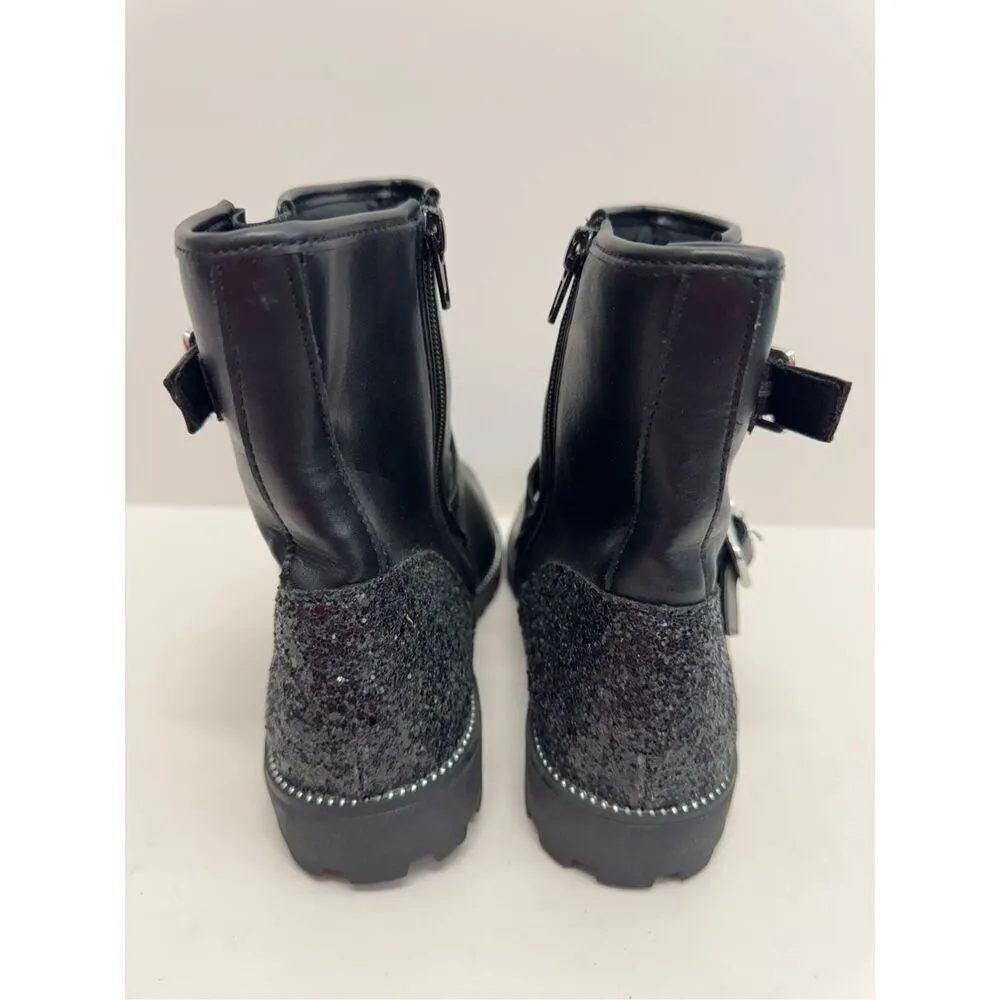 Harper Canyon‎ Boots Size 5 Black Buckle Detail Lug Sole Block Heel Side Zip NEW Black - Image 6