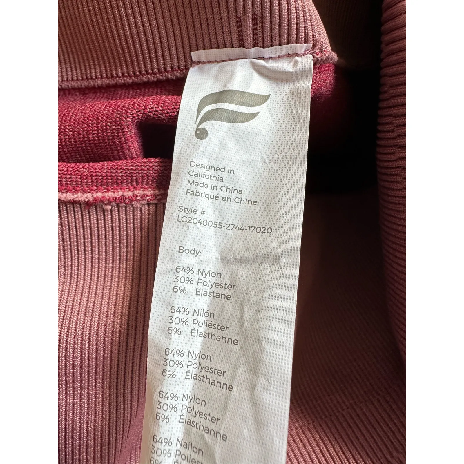 NEW Fabletics High Waisted Seamless Leopard Leggings Animal Print Pink Mauve - Image 5