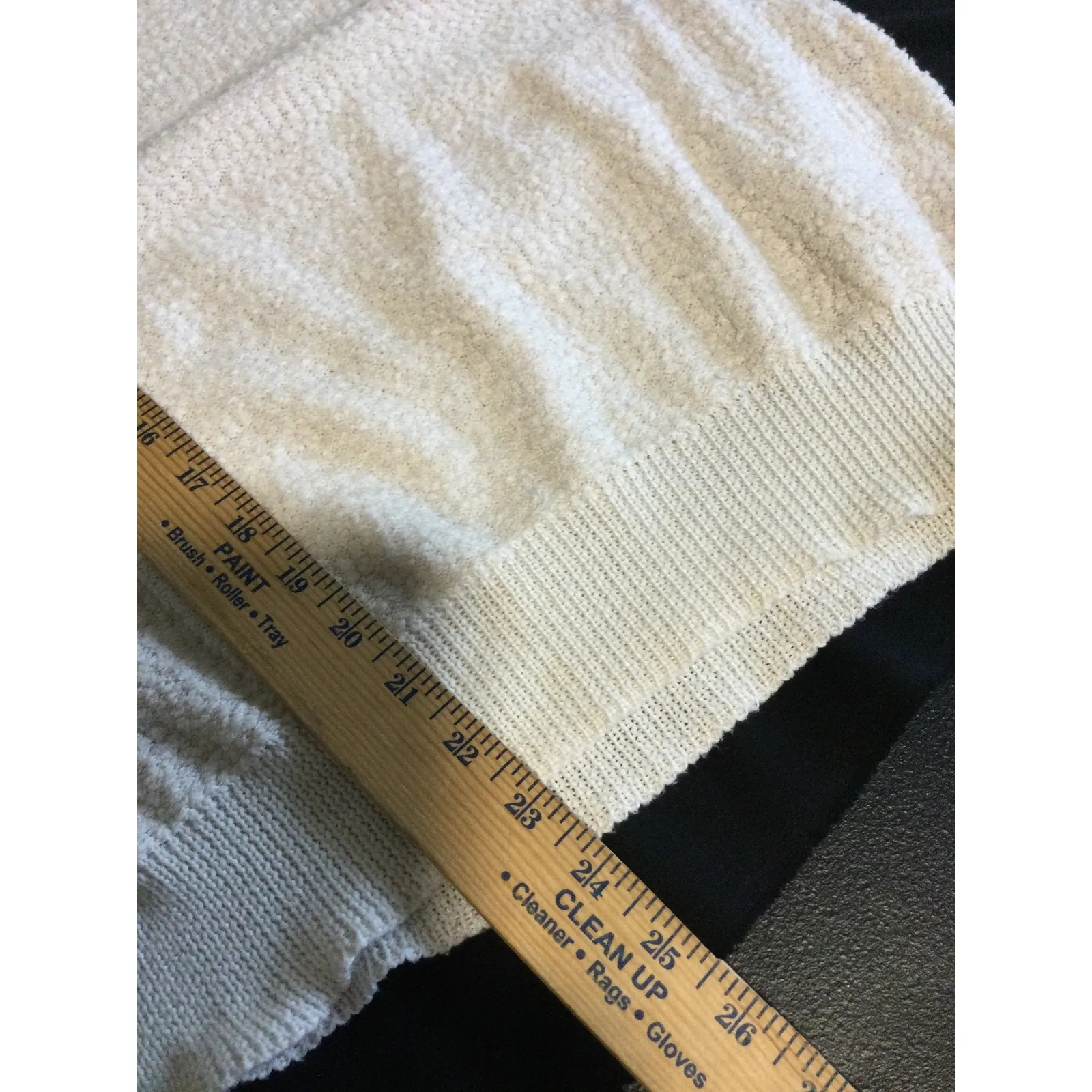 Code Moo Womens Sweater Medium Cream Knit‎ V Neck Balloon Sleeve Pullover size L - Image 4