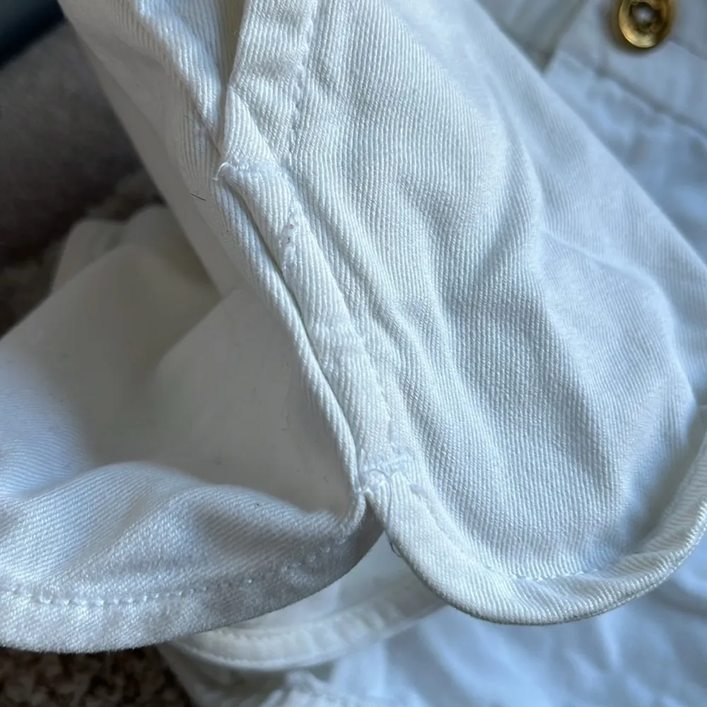 JUICY COUTURE Cotton Twill Pleated Front Relax Casual Short WHITE Comfy … - Image 9