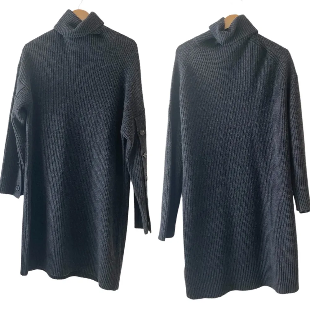 NWT Reiss Maggie Button Sleeve Turtleneck Sweater Dress - Image 4