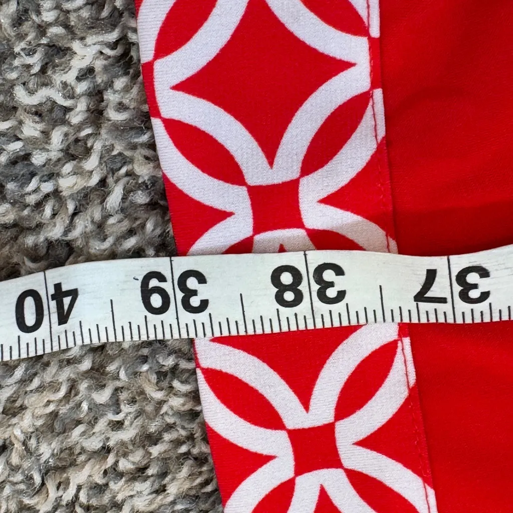 Michael Kors Red Faux Wrap Mini Dress Womens L Corpcore Classic Preppy Career - Image 2