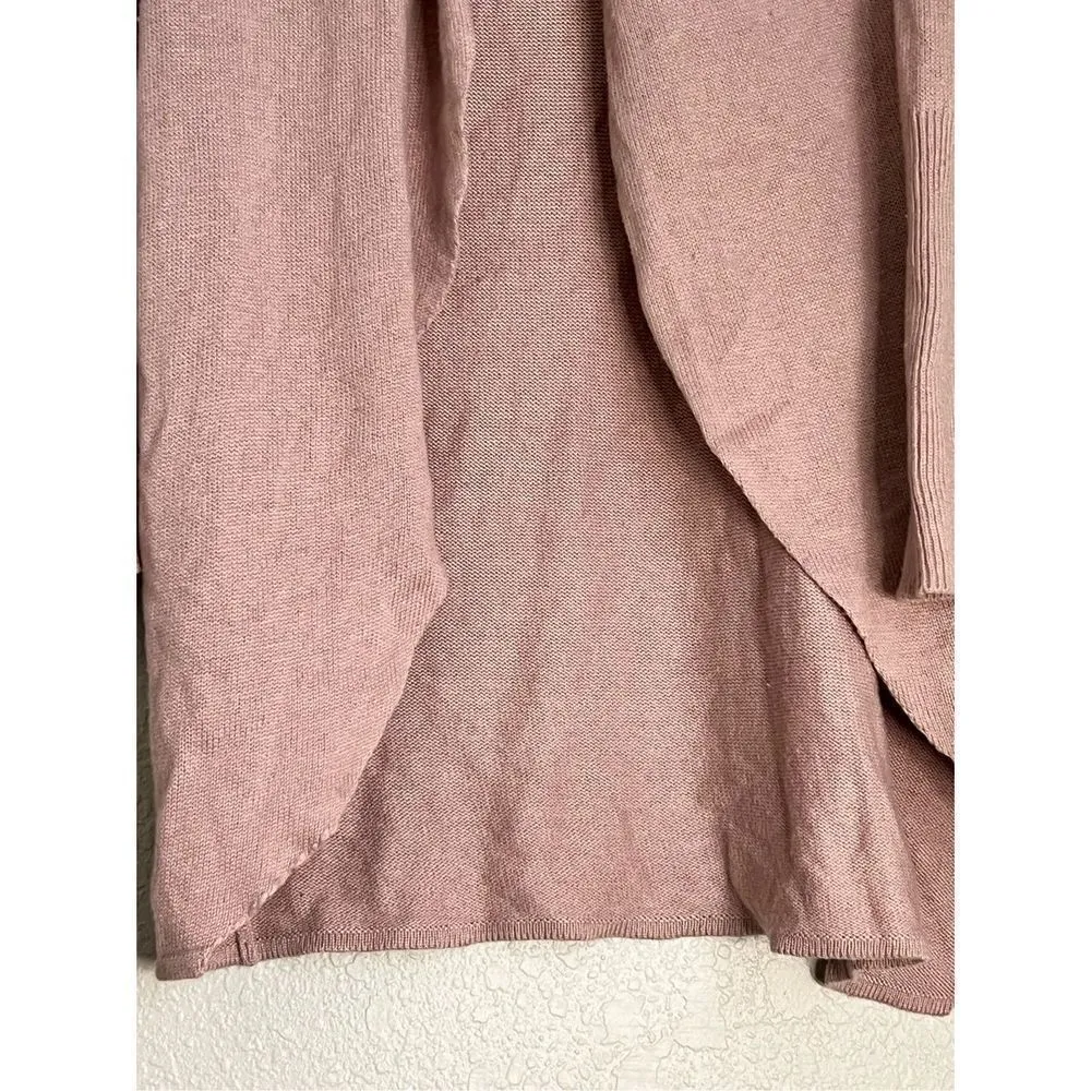 Leith  Womens XS Open Front Long Cardigan Sweater With Pockets wool blend - Image 3