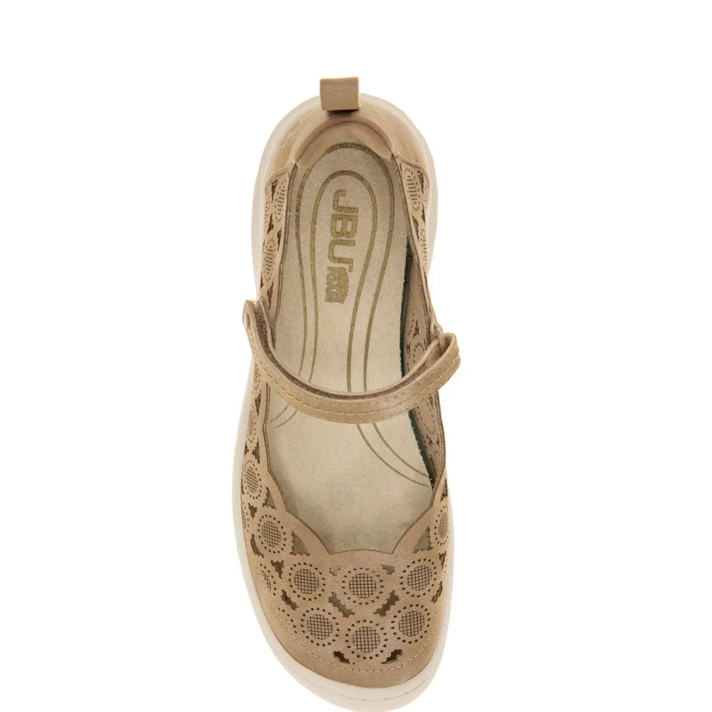 JAMBU & CO JBU Women’s Anne Taupe Shimmer Shoes – Size 8 (New with Box) Tan - Image 7
