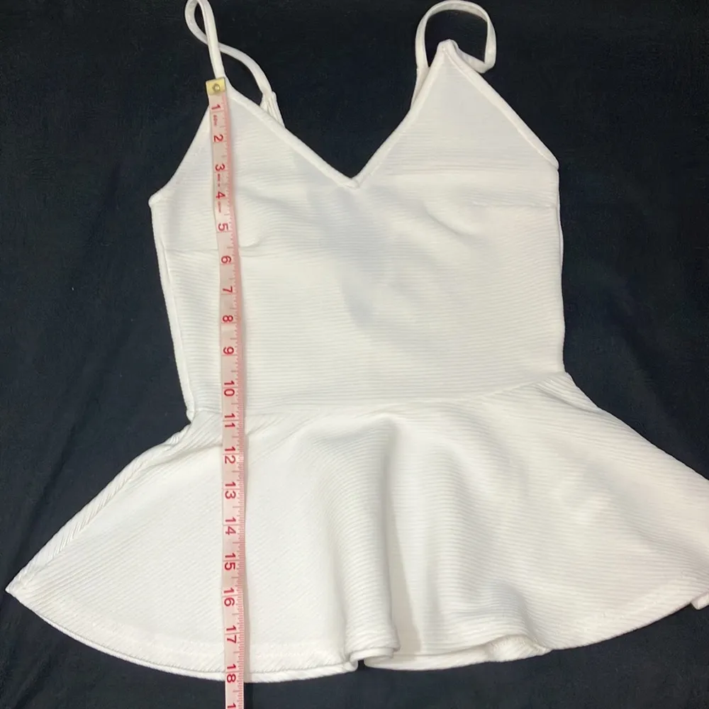 H&M Divided white peplum top woman’s size xtra small - Image 5