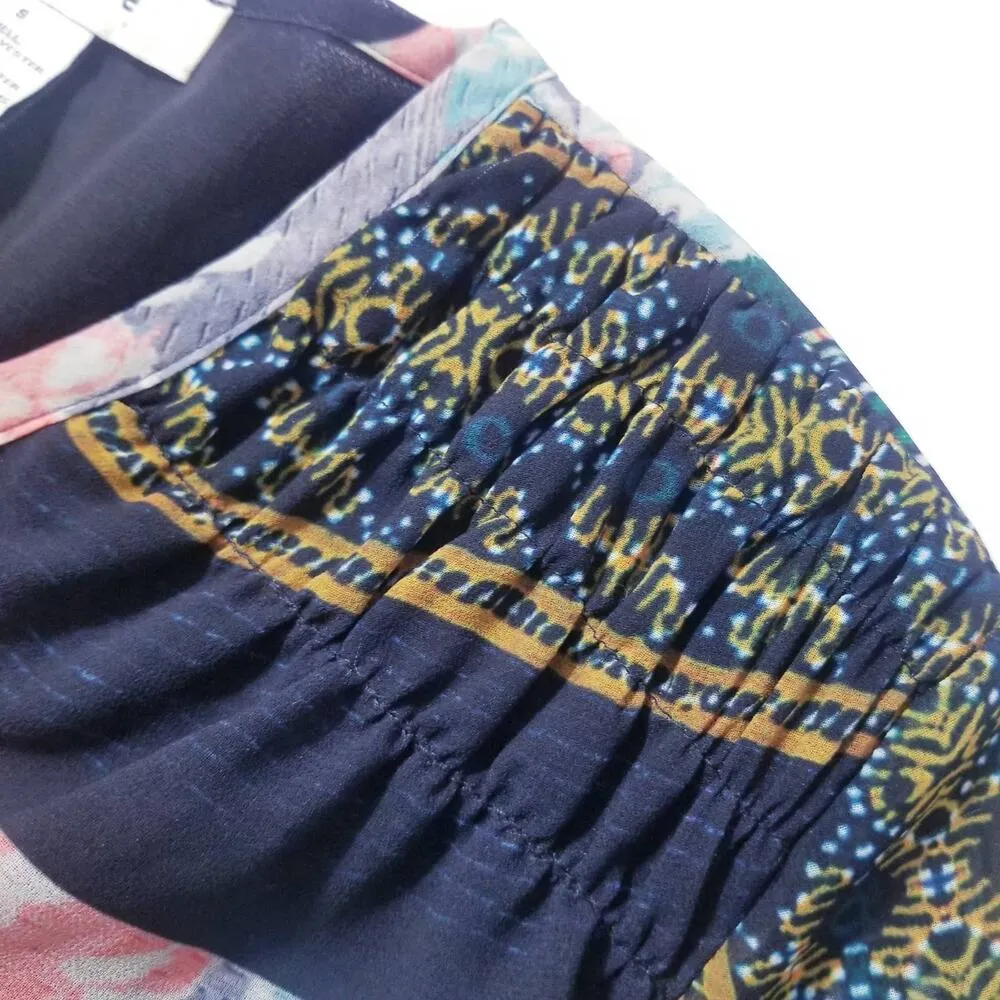 Hiche Printed Layered Ruffle Pintuck Dress - Image 5