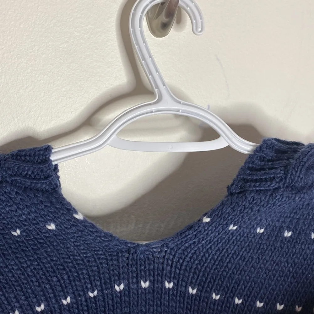 John + Jenn striped navy white combo cropped sweater hoodie size S - Image 57