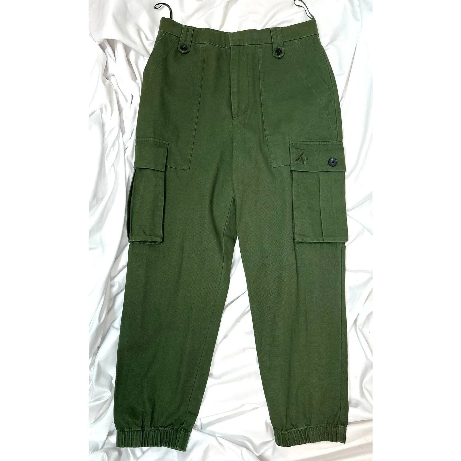 Zadig & Voltaire Pilote Cargo Pants Army Green 38 - Image 5