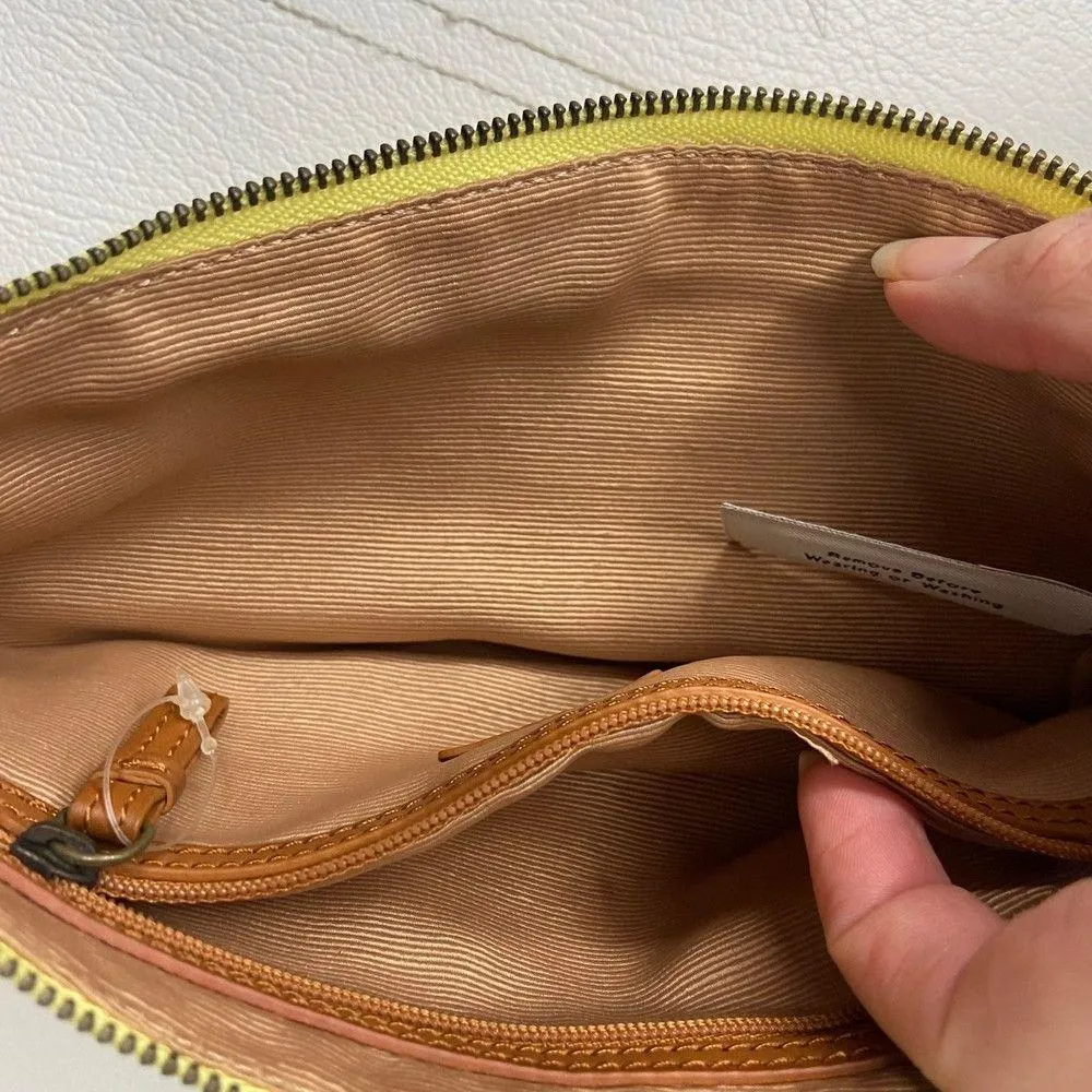 J Crew Yellow Silk French Horn Micro Bag - Image 7