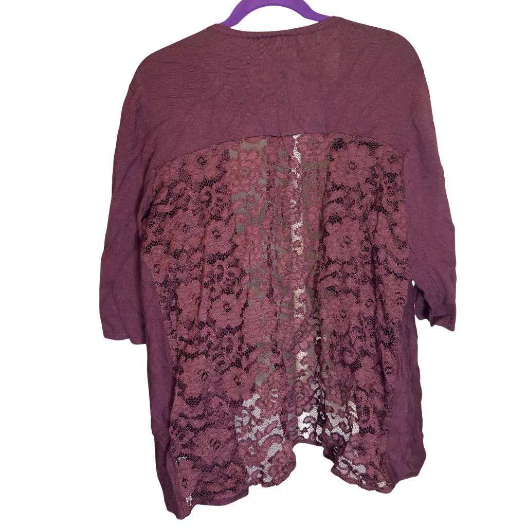 Lane Bryant Rich Plum Cardigan - Image 3