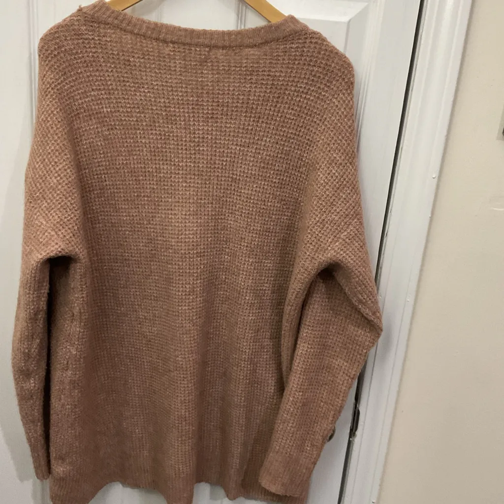 Pink Clover Women's Warm Tan Sweater - Image 2