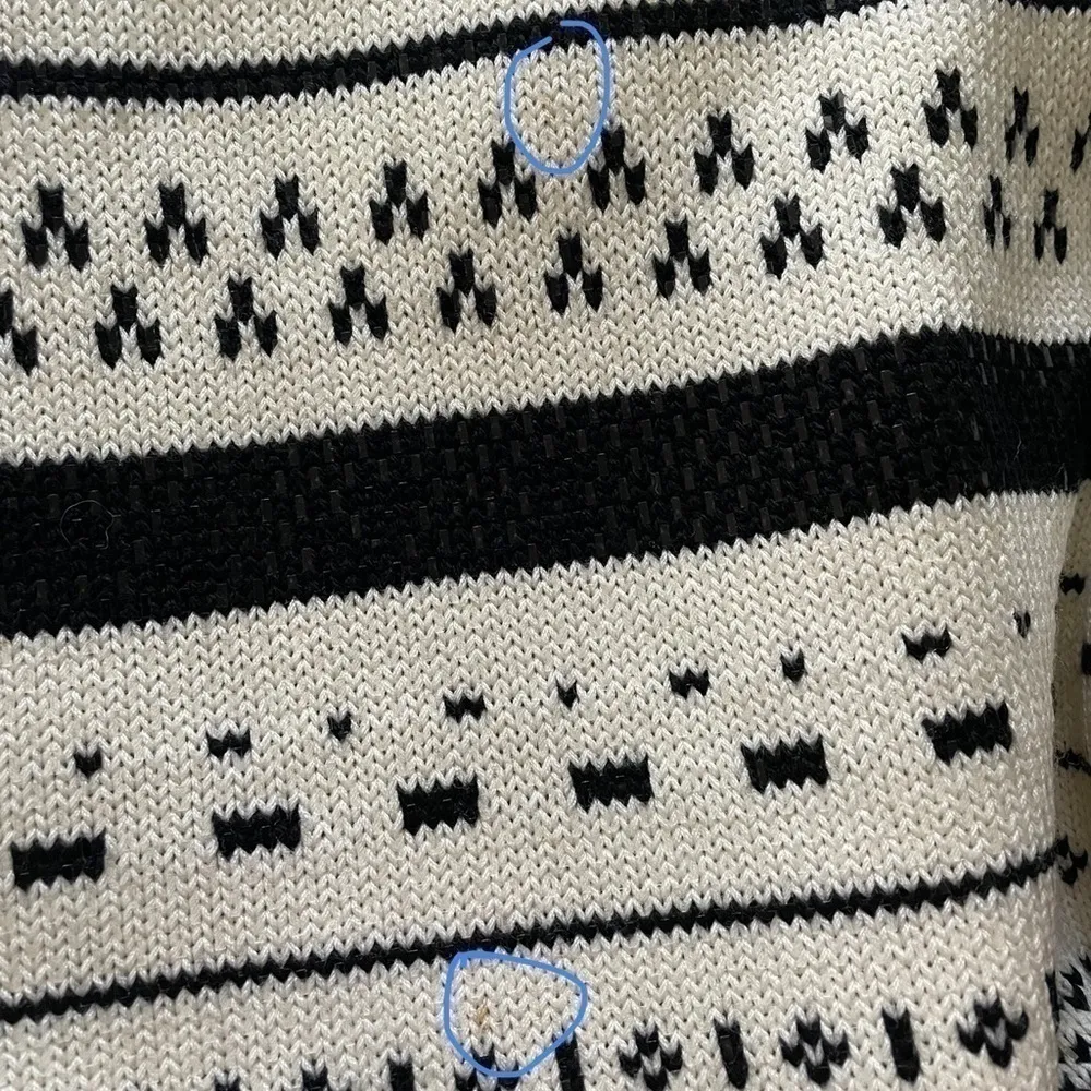 St. John Collection Marie Gray Sweater L Sequin Fair Isle Mock Turtleneck Thick - Image 6